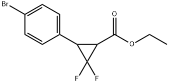 ethyl 3-(4-bromophenyl)-2，2-difluorocyclopropane-1-carboxylate Struktur