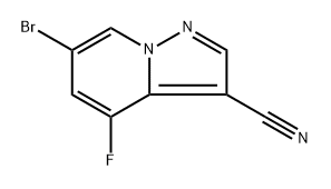 6-Bromo-4-fluoropyrazolo[1,5-a]pyridine-3-carbonitrile Struktur