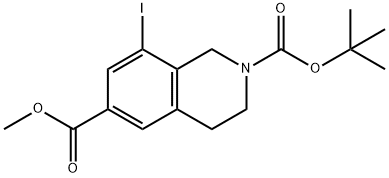 2-tert-Butyl 6-methyl 8-iodo-3,4-dihydroisoquinoline-2,6(1H)-dicarboxylate Struktur