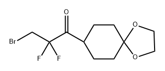 3-溴-2,2-二氟-1-(1,4-二噁螺[4.5]癸-8-基)丙-1-酮 結(jié)構(gòu)式