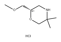 Morpholine,2-(methoxymethyl)-5,5-dimethyl-,hydrochloride,(2S)- Struktur