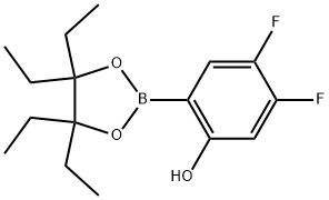 Phenol, 4,5-difluoro-2-(4,4,5,5-tetraethyl-1,3,2-dioxaborolan-2-yl)- Struktur