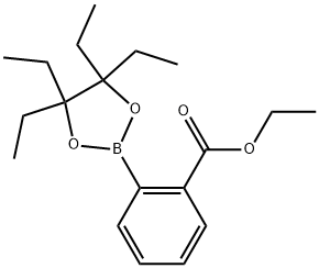 Benzoic acid, 2-(4,4,5,5-tetraethyl-1,3,2-dioxaborolan-2-yl)-, ethyl ester Struktur