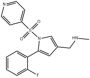 1-(5-(2-fluorophenyl)-1-(pyridin-4-ylsulfonyl)-1H-pyrrol-3-yl)-N-methylmethanamine fumarate Struktur