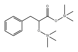 α-[(Trimethylsilyl)oxy]benzenepropionic acid trimethylsilyl ester Struktur