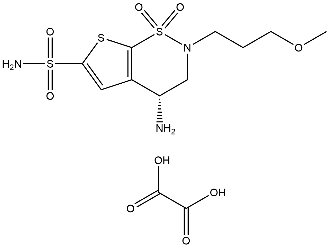 N-desethyl Brinzolamide (oxalate) Struktur