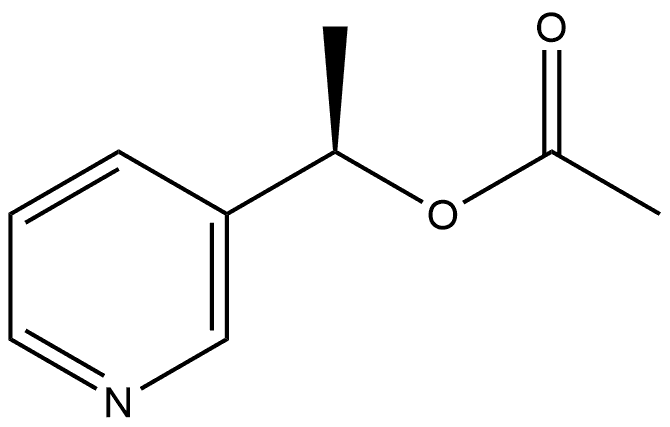 3-Pyridinemethanol, α-methyl-, 3-acetate, (αR)- Struktur