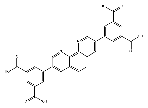 3,8-bis (3,5-dicarboxyphenyl) - 1,10-phenanthroline Struktur