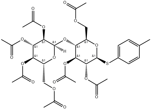 4-Methylphenyl 2,3,6,2',3',4',6'-hepta-O-acetyl-1-thio-beta-D-maltopyranoside, Min. 98% Struktur