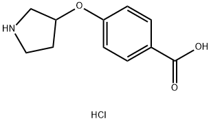 4-(pyrrolidin-3-yloxy)benzoic acid hydrochloride Struktur