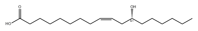 9-Octadecenoic acid, 12-hydroxy-, (9Z,12R)-, homopolymer Struktur