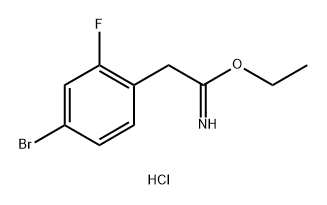 Benzeneethanimidic acid, 4-bromo-2-fluoro-, ethyl ester, hydrochloride (1:1) Struktur