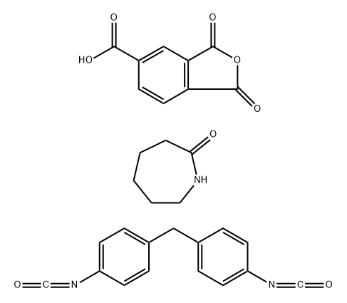 5-Isobenzofuran carboxylic acid, 1,3-dihydro-1,3-dioxo-, polymer with hexahydro-2H-azepin-2-one and 1,1'-methylenebis[4-isocyanatobenzene] Struktur