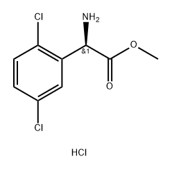 Benzeneacetic acid, α-amino-2,5-dichloro-, methyl ester, hydrochloride (1:1), (αR)- Struktur