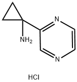 Cyclopropanamine, 1-(2-pyrazinyl)-, hydrochloride (1:2) Struktur