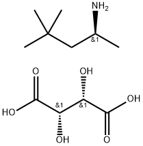 (S)-4,4-Dimethylpentan-2-amine (2S,3S)-2,3-dihydroxysuccinate Struktur