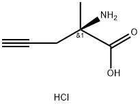 (R)-2-Amino-2-methylpent-4-ynoic acid hydrochloride Struktur