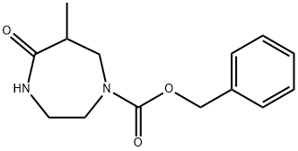 1H-1,4-Diazepine-1-carboxylic acid, hexahydro-6-methyl-5-oxo-, phenylmethyl ester Struktur