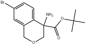 tert-butyl 4-amino-7-bromoisochromane-4-carboxylate Struktur