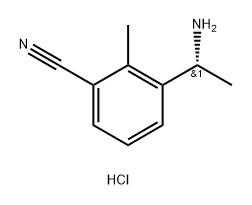 Benzonitrile, 3-[(1R)-1-aminoethyl]-2-methyl-, hydrochloride (1:1) Struktur