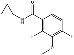 N-cyclopropyl-2,4-difluoro-3-methoxybenzamide Struktur