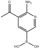 Boronic acid, B-(5-acetyl-6-amino-3-pyridinyl)- Struktur