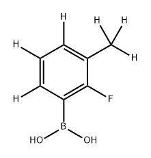 (2-fluoro-3-(methyl-d3)phenyl-4,5,6-d3)boronic acid Struktur