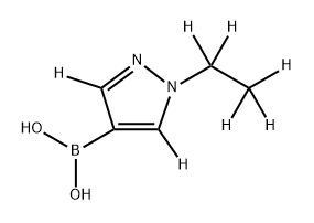 (1-(ethyl-d5)-1H-pyrazol-4-yl-3,5-d2)boronic acid Struktur