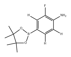 2-fluoro-4-(4,4,5,5-tetramethyl-1,3,2-dioxaborolan-2-yl)benzen-3,5,6-d3-amine Struktur