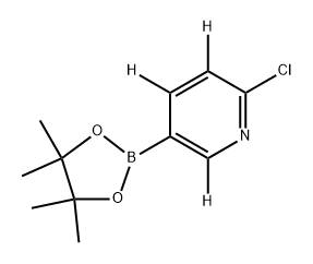 2-chloro-5-(4,4,5,5-tetramethyl-1,3,2-dioxaborolan-2-yl)pyridine-3,4,6-d3 Struktur