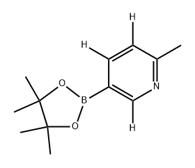 2-methyl-5-(4,4,5,5-tetramethyl-1,3,2-dioxaborolan-2-yl)pyridine-3,4,6-d3 Struktur