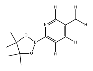 5-(methyl-d2)-2-(4,4,5,5-tetramethyl-1,3,2-dioxaborolan-2-yl)pyridine-3,4,6-d3 Struktur