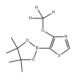 4-(methoxy-d3)-5-(4,4,5,5-tetramethyl-1,3,2-dioxaborolan-2-yl)thiazole Struktur