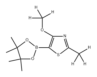 4-(methoxy-d3)-2-(methyl-d3)-5-(4,4,5,5-tetramethyl-1,3,2-dioxaborolan-2-yl)thiazole Struktur