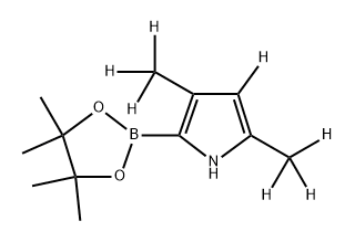 3,5-bis(methyl-d3)-2-(4,4,5,5-tetramethyl-1,3,2-dioxaborolan-2-yl)-1H-pyrrole-4-d Struktur