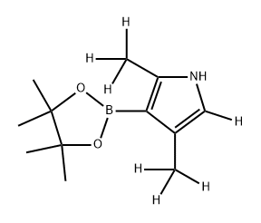 2,4-bis(methyl-d3)-3-(4,4,5,5-tetramethyl-1,3,2-dioxaborolan-2-yl)-1H-pyrrole-5-d Struktur