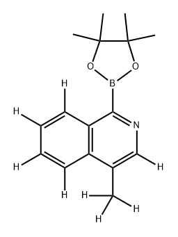 4-(methyl-d3)-1-(4,4,5,5-tetramethyl-1,3,2-dioxaborolan-2-yl)isoquinoline-3,5,6,7,8-d5 Struktur