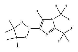 1-(methyl-d3)-4-(4,4,5,5-tetramethyl-1,3,2-dioxaborolan-2-yl)-2-(trifluoromethyl)-1H-imidazole-5-d Struktur