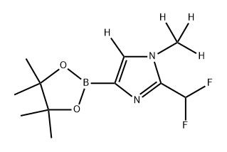 2-(difluoromethyl)-1-(methyl-d3)-4-(4,4,5,5-tetramethyl-1,3,2-dioxaborolan-2-yl)-1H-imidazole-5-d Struktur