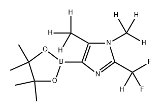 2-(difluoromethyl-d)-1,5-bis(methyl-d3)-4-(4,4,5,5-tetramethyl-1,3,2-dioxaborolan-2-yl)-1H-imidazole Struktur