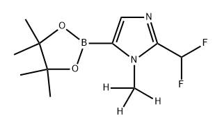 2-(difluoromethyl)-1-(methyl-d3)-5-(4,4,5,5-tetramethyl-1,3,2-dioxaborolan-2-yl)-1H-imidazole Struktur