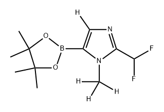 2-(difluoromethyl)-1-(methyl-d3)-5-(4,4,5,5-tetramethyl-1,3,2-dioxaborolan-2-yl)-1H-imidazole-4-d Struktur