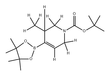 tert-butyl 3-(methyl-d3)-4-(4,4,5,5-tetramethyl-1,3,2-dioxaborolan-2-yl)-3,6-dihydropyridine-1(2H)-carboxylate-2,2,3,5,6,6-d6 Struktur