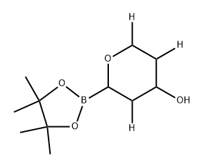 2-(4,4,5,5-tetramethyl-1,3,2-dioxaborolan-2-yl)tetrahydro-2H-pyran-3,5,6-d3-4-ol Struktur