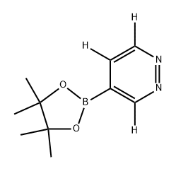 4-(4,4,5,5-tetramethyl-1,3,2-dioxaborolan-2-yl)pyridazine-3,5,6-d3 Struktur