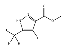 methyl 3-(methyl-d3)-1H-pyrazole-5-carboxylate-4-d Structure