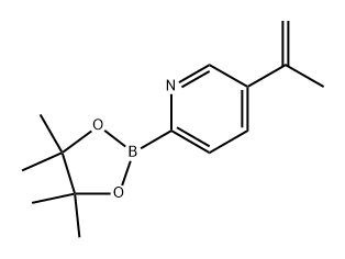 5-(prop-1-en-2-yl)-2-(4,4,5,5-tetramethyl-1,3,2-dioxaborolan-2-yl)pyridine Struktur