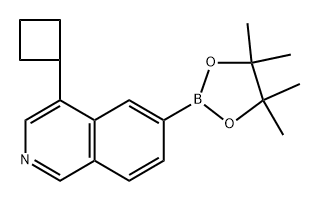 4-cyclobutyl-6-(4,4,5,5-tetramethyl-1,3,2-dioxaborolan-2-yl)isoquinoline Structure