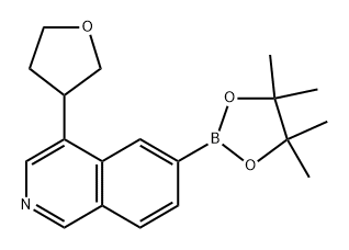 4-(tetrahydrofuran-3-yl)-6-(4,4,5,5-tetramethyl-1,3,2-dioxaborolan-2-yl)isoquinoline Structure