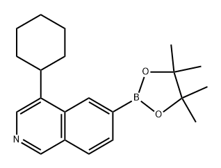 4-cyclohexyl-6-(4,4,5,5-tetramethyl-1,3,2-dioxaborolan-2-yl)isoquinoline Structure